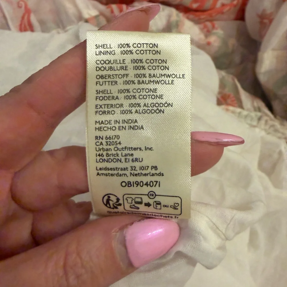 Free People 100% Cotton Red and Cream Tiered Paisley Maxi Skirt - Picture 7 of 9